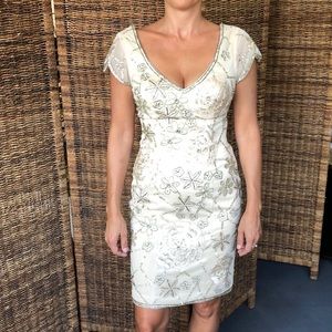 Beautiful beaded silk fully lined cocktail dress